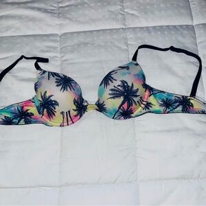 PINK Victoria's Secret Multicolor Palm Tree Bra